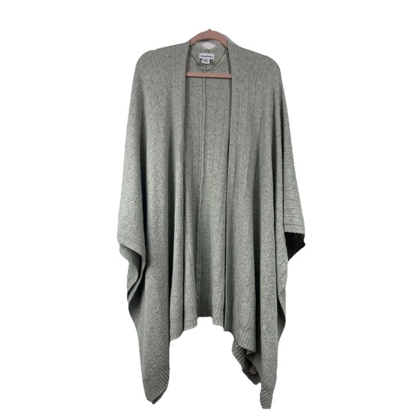 Tommy Bahama Jackets & Blazers - Tommy‎ Bahama Heather Grey Open Front Shawl Cozy Jetset Travel Wrap OS Coastal